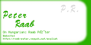 peter raab business card